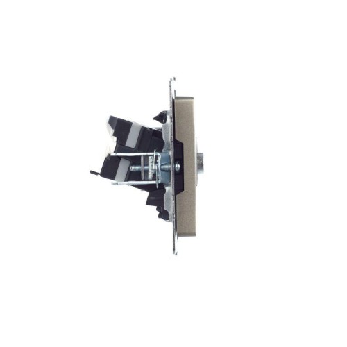 Розетка компьютерная + телевизионная 2-м Brite РТВ/РК12-БрШ RJ45 кат.5E + TV механизм шампань IEK BR