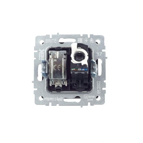 Розетка компьютерная + телевизионная 2-м Brite РТВ/РК12-БрШ RJ45 кат.5E + TV механизм шампань IEK BR