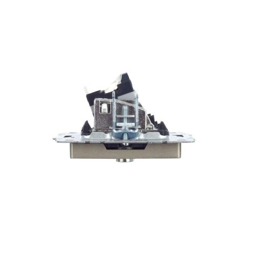 Розетка компьютерная + телевизионная 2-м Brite РТВ/РК12-БрШ RJ45 кат.5E + TV механизм шампань IEK BR