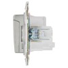Розетка 1-м SKANDY 16А IP44 с заземл. защ. шторки с крышкой SK-R11N никель IEK SK-R16-16-44-K50