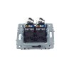 Розетка компьютерная двойн. СП RJ45 кат.5E BRITE РК10-2-БрЧ механизм черн. IEK BR-K20-1-K02