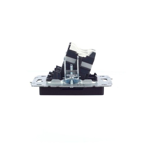 Розетка компьютерная двойн. СП RJ45 кат.5E BRITE РК10-2-БрЧ механизм черн. IEK BR-K20-1-K02