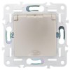 Розетка 1-м SKANDY 16А IP44 с заземл. защ. шторки с крышкой SK-R11Sh шампань IEK SK-R16-16-44-K37
