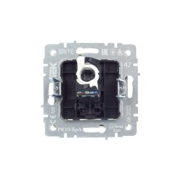 Розетка компьютерная СП RJ45 кат.5E BRITE РК10-БрА механизм алюм. IEK BR-K10-1-K47