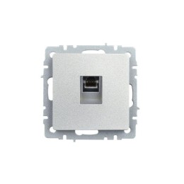 Розетка компьютерная СП RJ45 кат.5E BRITE РК10-БрА механизм алюм. IEK BR-K10-1-K47