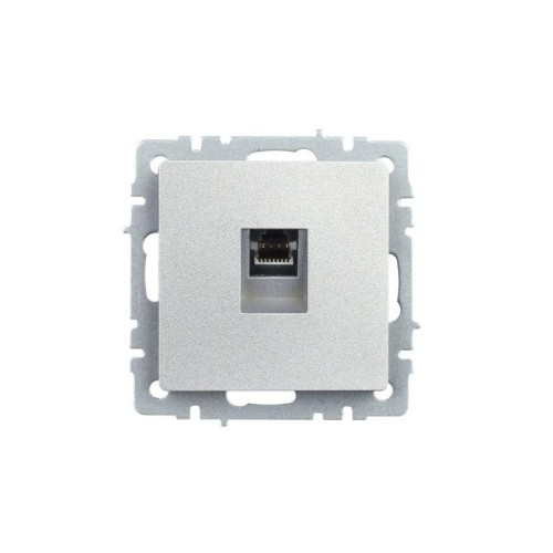 Розетка компьютерная СП RJ45 кат.5E BRITE РК10-БрА механизм алюм. IEK BR-K10-1-K47