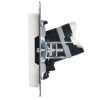 Розетка компьютерная СП RJ45 кат.5E BRITE РК10-БрБ механизм бел. IEK BR-K10-1-K01