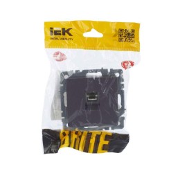 Розетка компьютерная СП RJ45 кат.5E BRITE РК10-БрС механизм сталь IEK BR-K10-1-K46