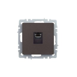 Розетка компьютерная СП RJ45 кат.5E BRITE РК10-БрТБ механизм бронза IEK BR-K10-1-K45