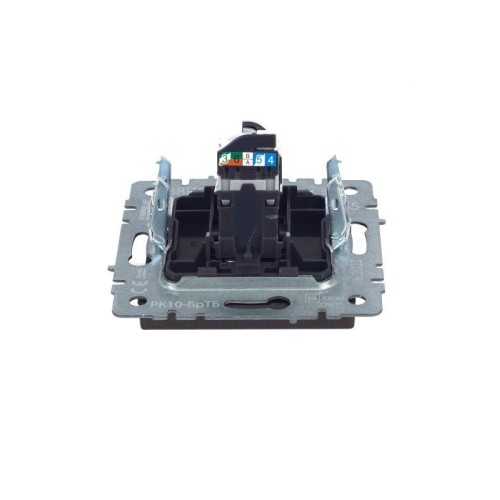 Розетка компьютерная СП RJ45 кат.5E BRITE РК10-БрТБ механизм бронза IEK BR-K10-1-K45