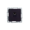 Розетка компьютерная СП RJ45 кат.5E BRITE РК10-БрЧ механизм черн. IEK BR-K10-1-K02