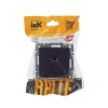 Розетка компьютерная СП RJ45 кат.5E BRITE РК10-БрЧ механизм черн. IEK BR-K10-1-K02