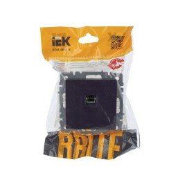 Розетка компьютерная СП RJ45 кат.5E BRITE РК10-БрЧ механизм черн. IEK BR-K10-1-K02