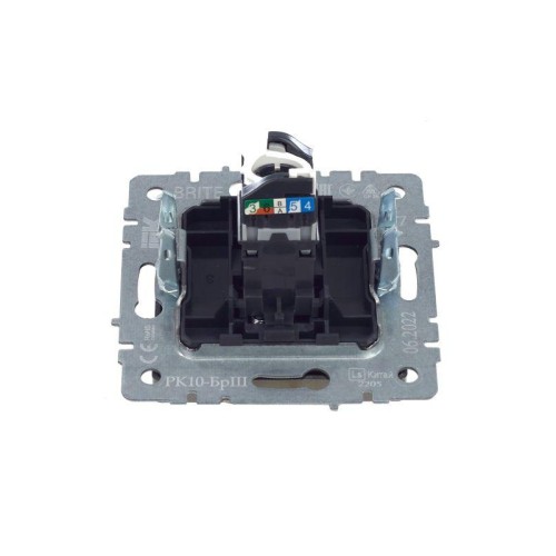 Розетка компьютерная СП RJ45 кат.5E BRITE РК10-БрШ механизм шампань IEK BR-K10-1-K37