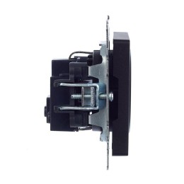 Розетка BRITE РС11-1-0-БрЧ 16А с заземл. без защ. шторки механизм черн. IEK BR-R11-16-K02