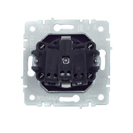 Розетка BRITE РС11-1-0-БрЧ 16А с заземл. без защ. шторки механизм черн. IEK BR-R11-16-K02