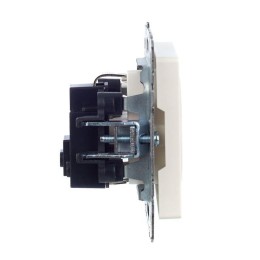 Розетка BRITE РС14-1-0-БрЖ 16А с заземл. защ. шторки механизм жемчуж. IEK BR-R14-16-K36