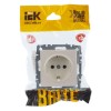 Розетка BRITE РС14-1-0-БрЖ 16А с заземл. защ. шторки механизм жемчуж. IEK BR-R14-16-K36