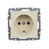 Розетка BRITE РС14-1-0-БрКр 16А с заземл. защ. шторки механизм беж. IEK BR-R14-16-K10