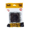 Розетка 1-м СП BRITE РС14-1-0-БрТБ 16А с заземл. защ. шторки механизм бронза IEK BR-R14-16-K45