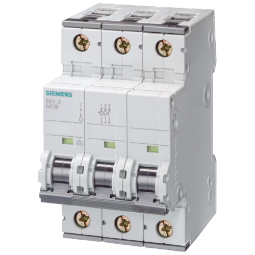 Выключатель автоматический модульный 3п C 20А 6кА Siemens 5SY63207