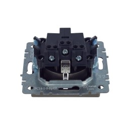 Розетка BRITE РС14-1-0-БрШ 16А с заземл. защ. шторки механизм шампань IEK BR-R14-16-K37