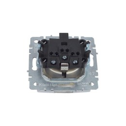Розетка BRITE РСбш10-3-БрА 16А IP20 с заземл. защ. шторки с крышкой механизм алюм. IEK BR-R16-16-K47