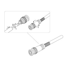 Разъем штекер BNC под пайку с пружиной (универс.) металл (уп.50шт) Rexant 05-3075