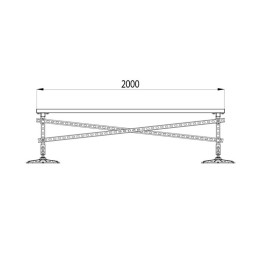 Конструкция опорная для установки оборудования TECHNORAPTOR FOOT 1000х2000 тип 1 HD КМ TR0210