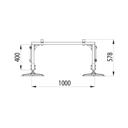 Конструкция опорная для установки оборудования TECHNORAPTOR FOOT 1000х2000 тип 1 HD КМ TR0210