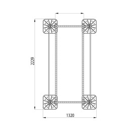 Конструкция опорная для установки оборудования TECHNORAPTOR FOOT 1000х2000 тип 1 HD КМ TR0210