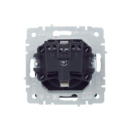 Розетка BRITE РСбш10-3-БрМ 16А IP20 с заземл. защ. шторки с крышкой механизм маренго IEK BR-R16-16-K