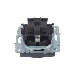 Розетка BRITE РСбш10-3-БрМ 16А IP20 с заземл. защ. шторки с крышкой механизм маренго IEK BR-R16-16-K