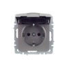 Розетка BRITE РСбш10-3-БрС 16А IP20 с заземл. защ. шторки с крышкой механизм сталь IEK BR-R16-16-K46