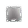 Розетка BRITE РСбш10-3-БрС 16А IP20 с заземл. защ. шторки с крышкой механизм сталь IEK BR-R16-16-K46