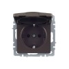 Розетка BRITE РСбш10-3-БрТБ 16А IP20 с заземл. защ. шторки с крышкой механизм бронза IEK BR-R16-16-K