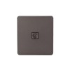 Розетка телевизионная TV СП ROUND MIELE титан Kranz KR-78-0723-2