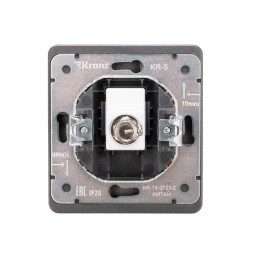 Розетка телевизионная TV СП ROUND MIELE титан Kranz KR-78-0723-2