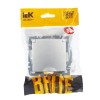 Розетка BRITE РСбш10-3-44-БрА 16А IP44 с заземл. защ. шторки с крышкой механизм алюм. IEK BR-R16-16-