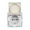 Розетка BRITE РСбш10-3-44-БрА 16А IP44 с заземл. защ. шторки с крышкой механизм алюм. IEK BR-R16-16-