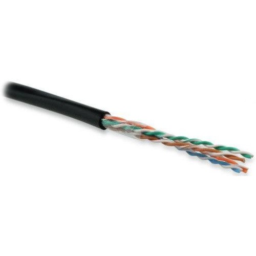 Кабель витая пара U/UTP кат.5E 4х2х24AWG solid PE Outdoor UUTP4-C5E-S24-OUT-PE-BK-500 черн. (м) Hype