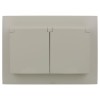 Розетка 2-м SKANDY 16А IP44 с крышкой в сборе SK-R12B беж. IEK SK-R26-16-44-K10-F