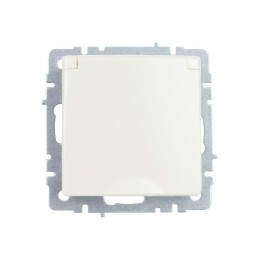 Розетка BRITE РСбш10-3-44-БрЖ 16А IP44 с заземл. защ. шторки с крышкой механизм жемчуж. IEK BR-R16-1