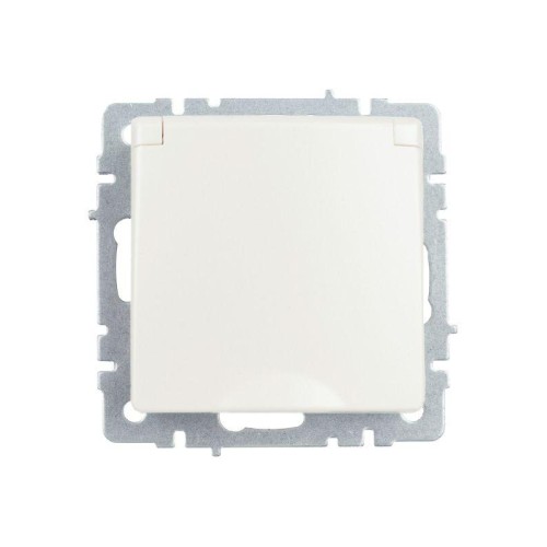 Розетка BRITE РСбш10-3-44-БрЖ 16А IP44 с заземл. защ. шторки с крышкой механизм жемчуж. IEK BR-R16-1