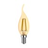 Лампа светодиодная филаментная Basic Filament 3.8Вт Свеча на ветру 2400К Е14 350лм golden GAUSS 1047