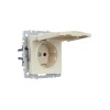 Розетка BRITE РСбш10-3-44-БрКр 16А IP44 с заземл. защ. шторки с крышкой механизм беж. IEK BR-R16-16-