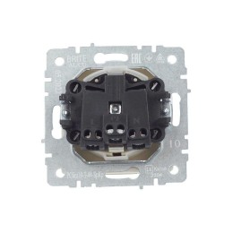 Розетка BRITE РСбш10-3-44-БрКр 16А IP44 с заземл. защ. шторки с крышкой механизм беж. IEK BR-R16-16-