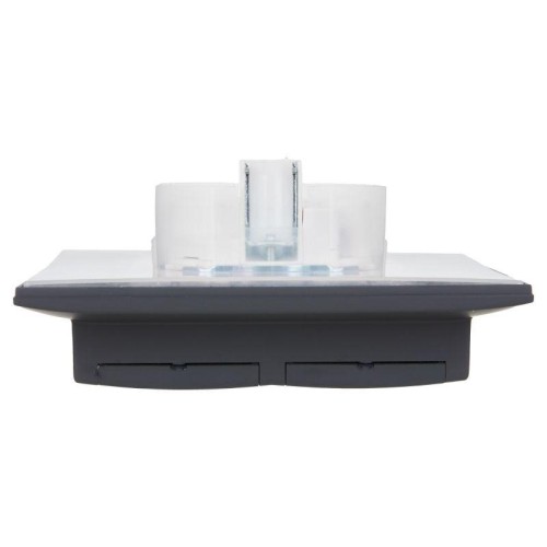 Розетка 2-м SKANDY 16А IP44 с крышкой в сборе SK-R12G графит IEK SK-R26-16-44-K53-F