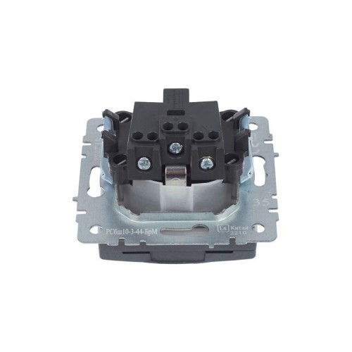 Розетка BRITE РСбш10-3-44-БрМ 16А IP44 с заземл. защ. шторки с крышкой механизм маренго IEK BR-R16-1