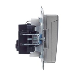 Розетка BRITE РСбш10-3-44-БрС 16А IP44 с заземл. защ. шторки с крышкой механизм сталь IEK BR-R16-16-